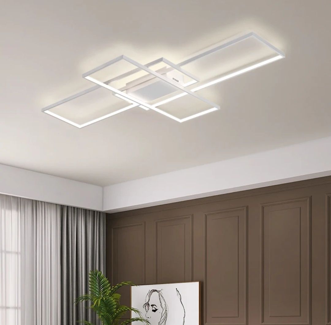 Led лампа правоъгълници  златисти