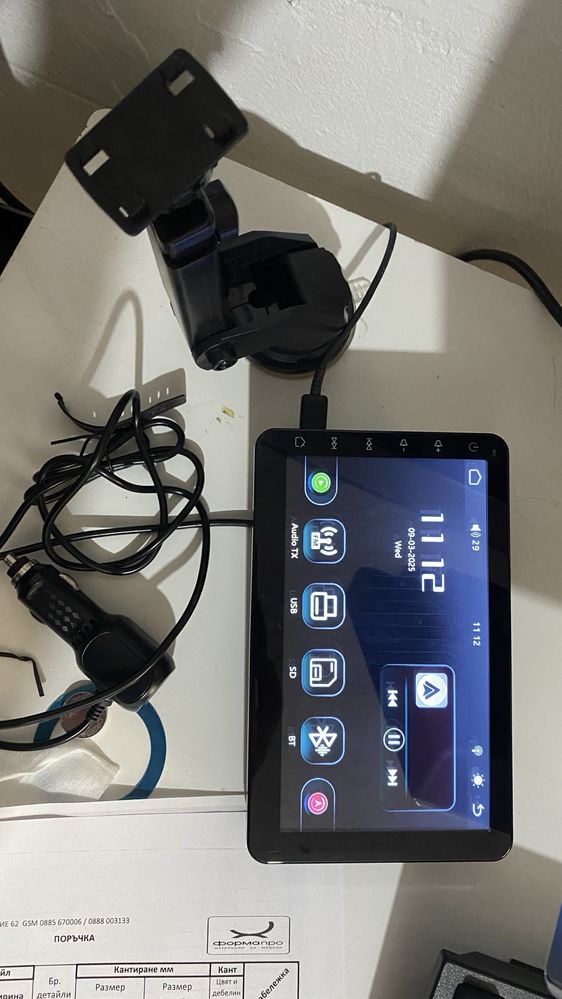 Carplay Android play навигация със стойка и зарядно