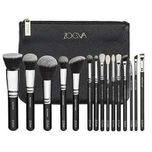 нов сет четки за грим Зоева 15бр с чантичка черно Zoeva brush set