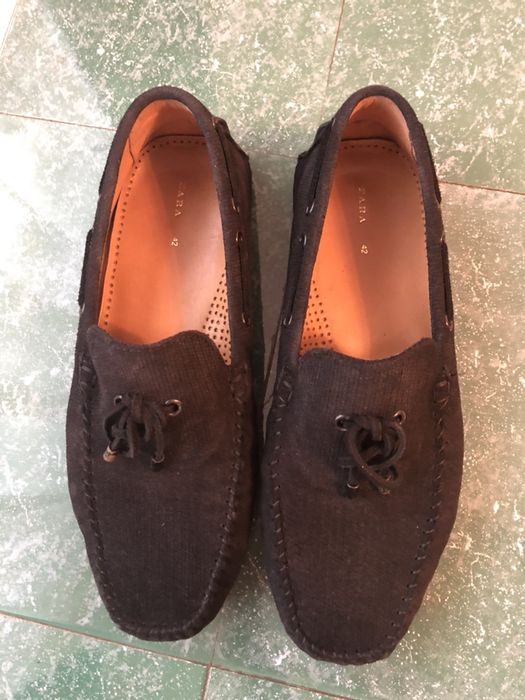 Mocasini Zara piele intoarsa