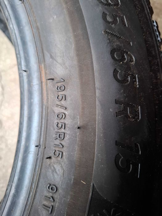 4 Зимни гуми Мишелин 195/65/15 ДОТ20 (безплатно поставяне)