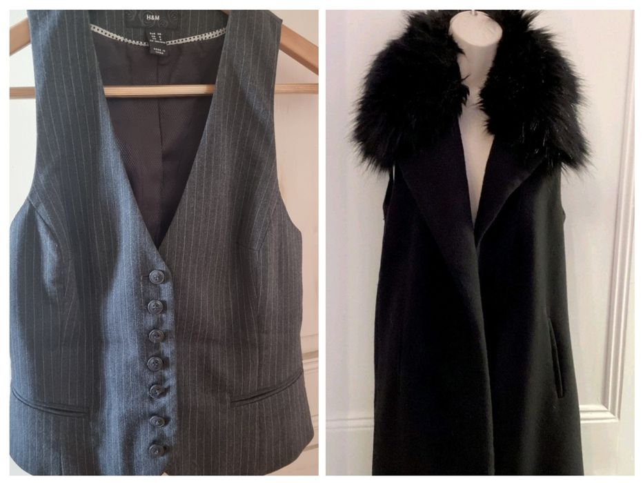 ZARA Елек 75% вълна + H&M елегантен елек