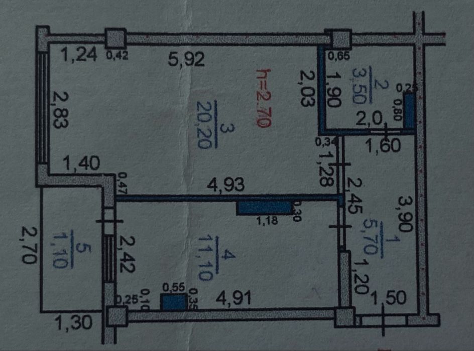 Продаётся 1-но комнатная квартира 15 мкр 10 дом