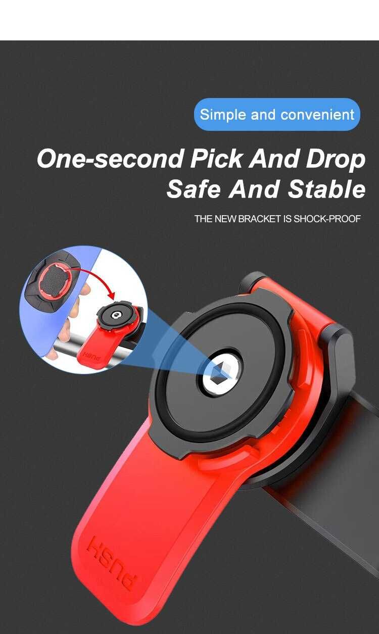 Suport telefon bicicleta tip Quad Lock motocicleta moto atv quadlock