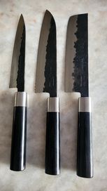 Комплект ръчно ковани ЯПОНСКИ кухненски ножове SAMURA 