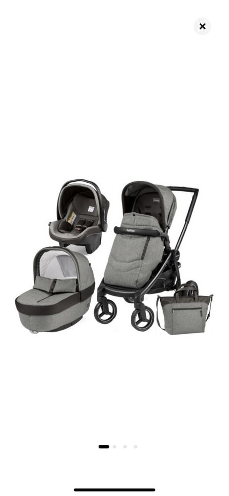 Carucior 3 in 1 Peg Perego Black Mat Team