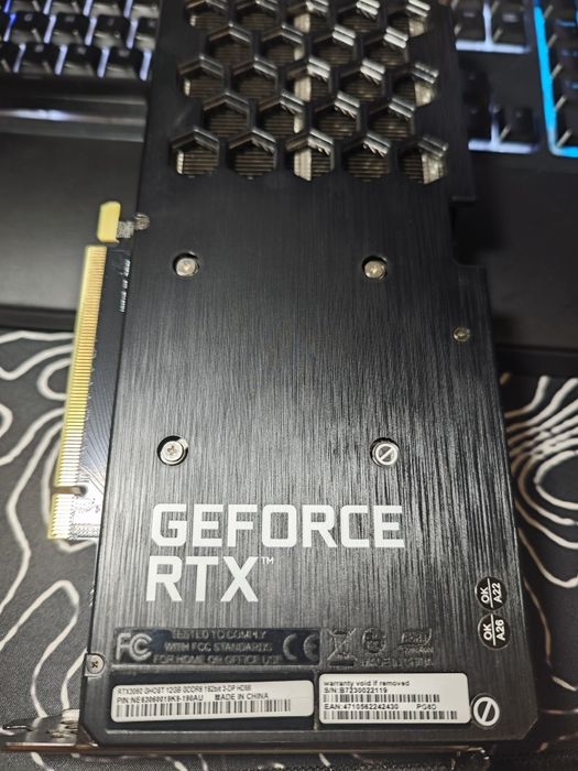 Placa video nVidia GeForce RTX 3060 Ghost, 12GB GDDR6, sigiliu surub !