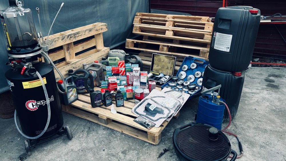 Готовый бизнес по замене масла, товары,апараты,масла,фильтра,прокладки