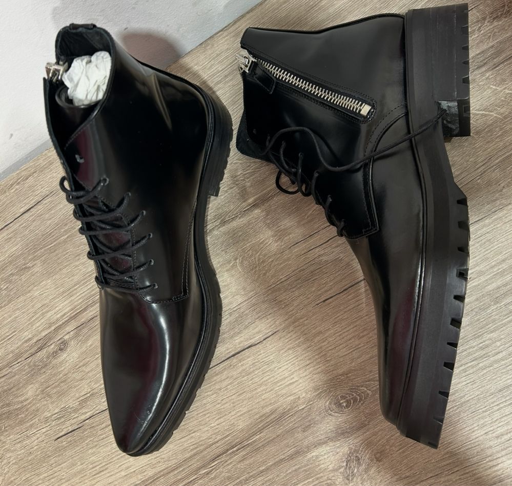 Ghete de piele interior exterior, Uterque by Massimo Dutti