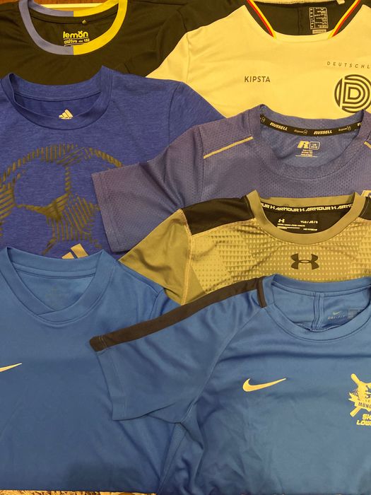 7 tricouri sport băieți 10-12 ani Nike, Adidas, Under Armour, Lemon