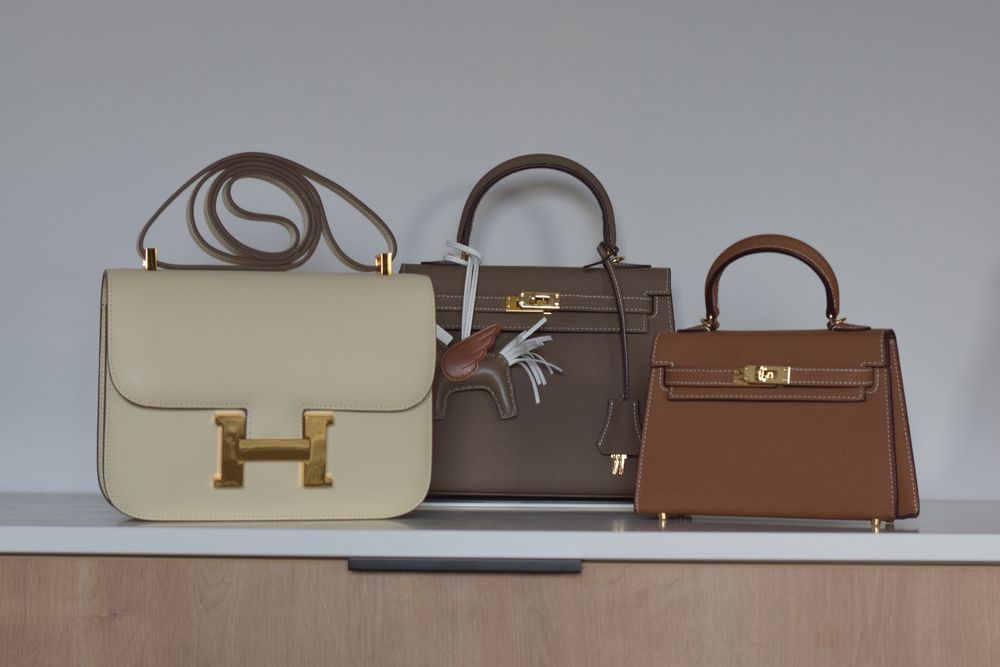 Чанти Hermes лична колекция от естествена кожа