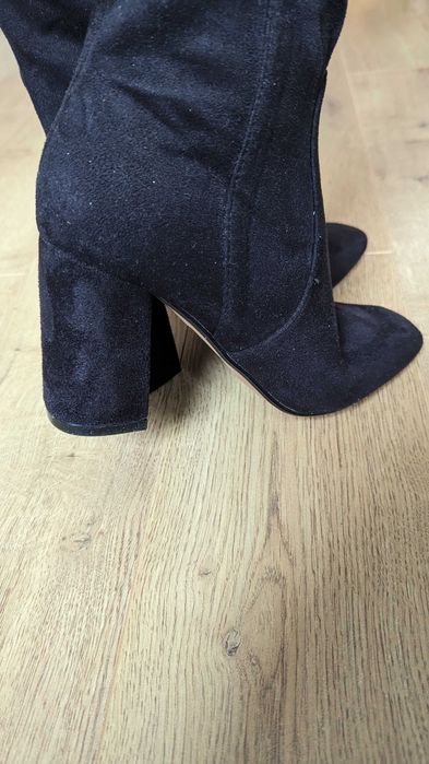 Cizme lungi peste genunchi, 39, catifea, noi