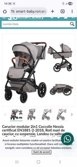 Carucior modular 2in1 Cocolle Nessia, ca nou