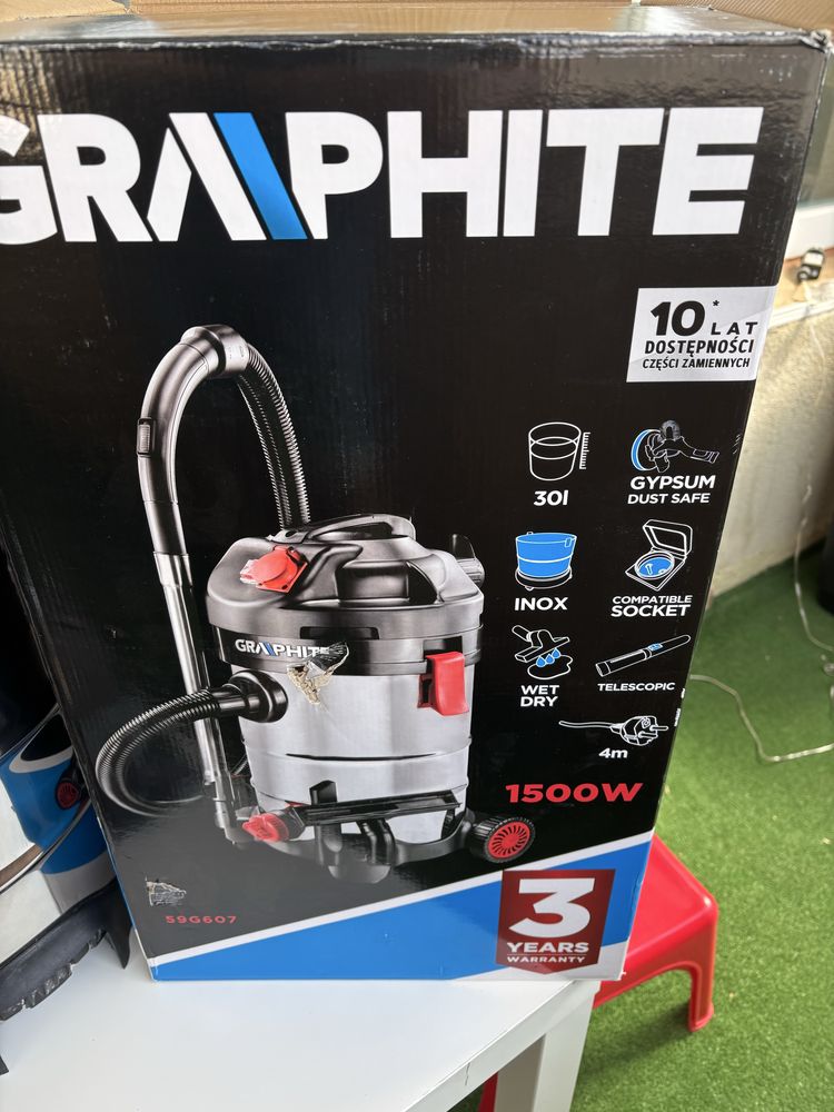 Прахосмукачка за мокро и сухо почистване Graphite 59G607