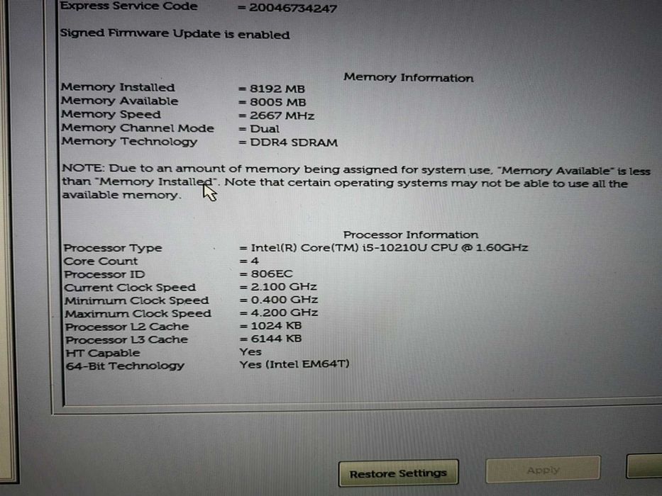 Laptop Dell Latitude 7310 i5 gen10, 8GB RAM, fara SSD