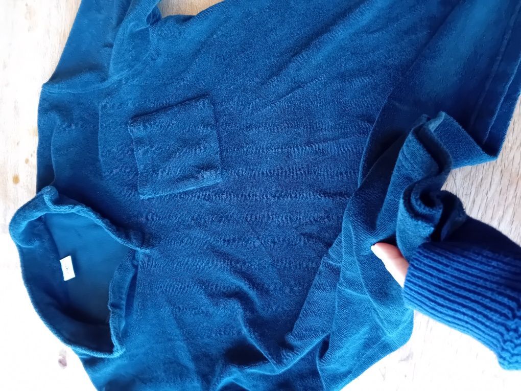 Мъжка черна плюшена тениска Zara размер Л