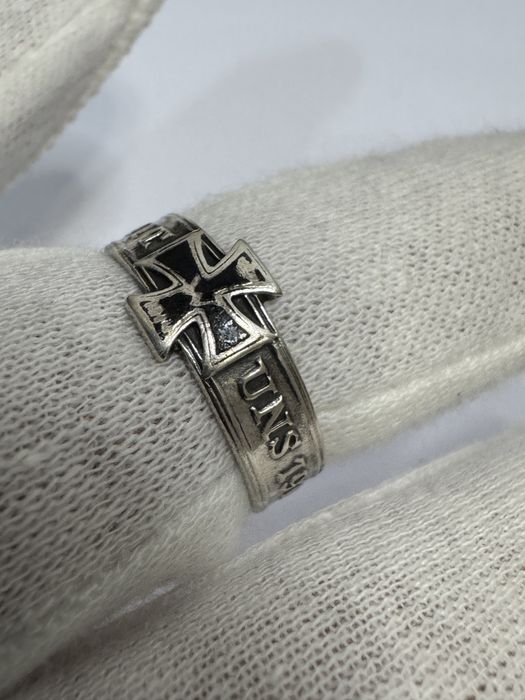 Inel vechi argint 800, wwi Germania 1914. Crucea de fier.