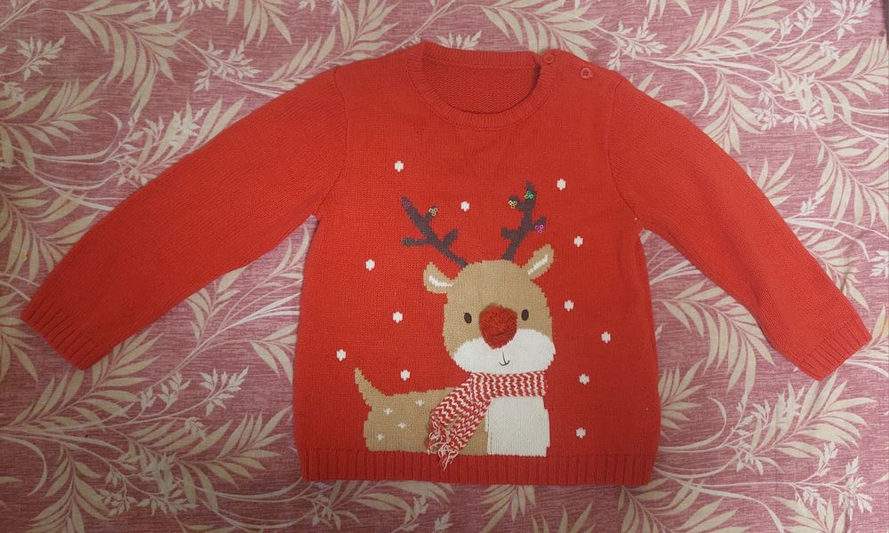 Детски коледен пуловер
