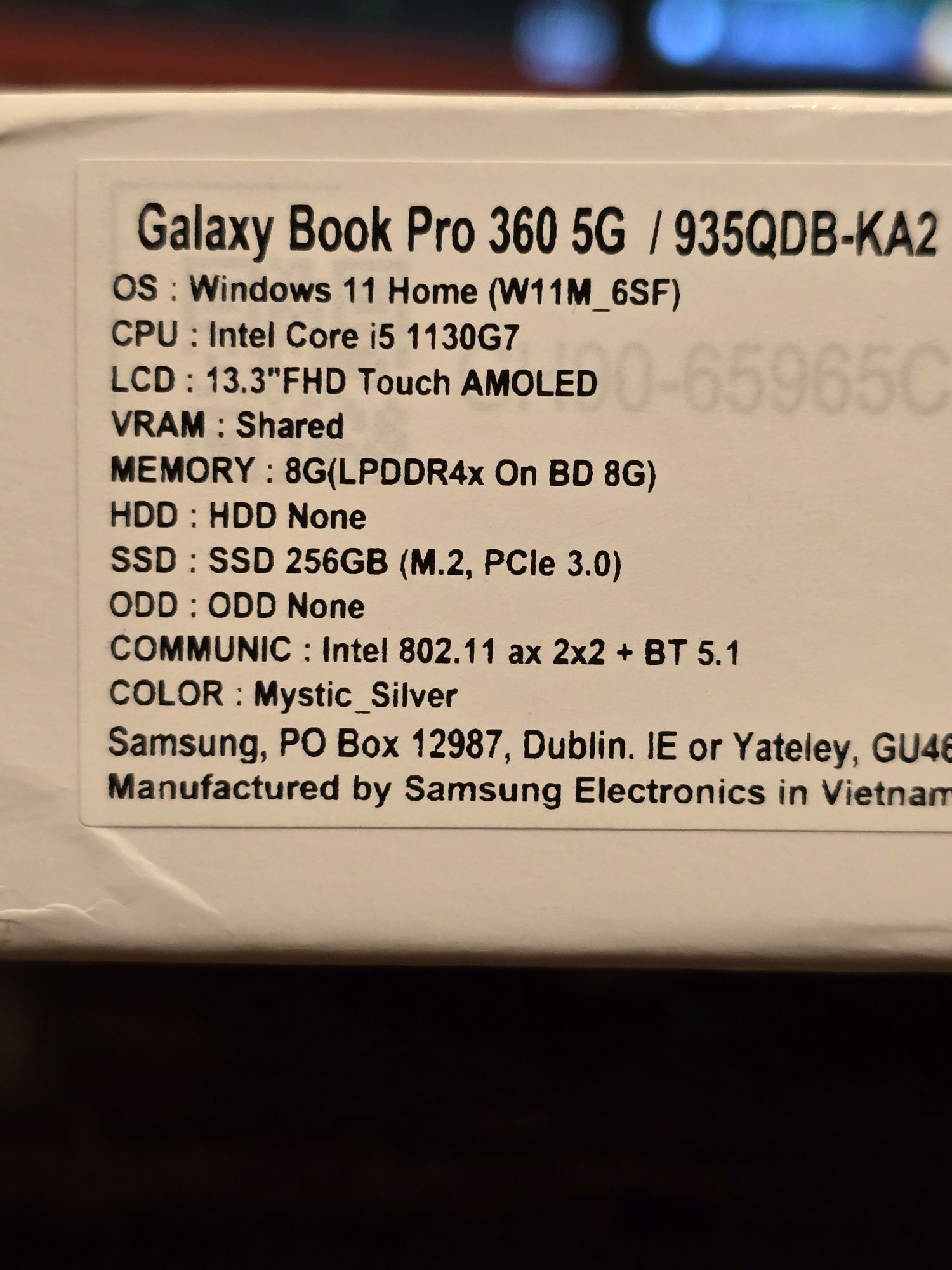 Laptop Samsung Book Pro 360 5G