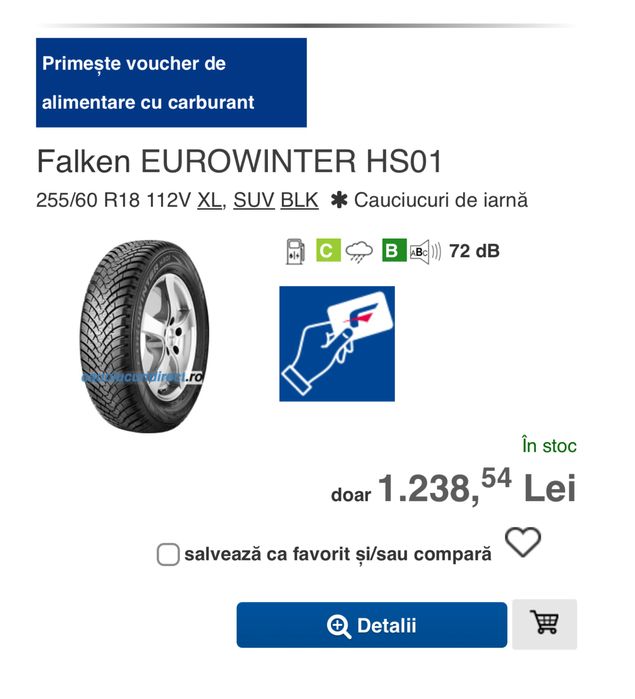 Cauciucuri iarna Falken Eurowinter HS01