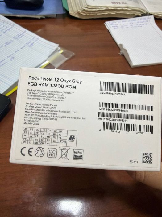 Redmi Note 12 Onyx Gray 6+6/128