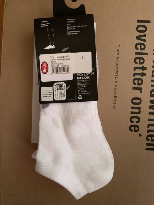 Șosete Under Armour UA HeatGear 3 Perechi  Albe