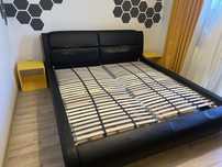 Urgent Pat piele ecologica, somiere si noptiere 180x200