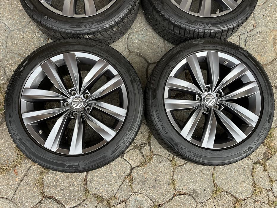 Jante 5x112mm, anvelope iarna 245/45 R18, VW Passat Alltrack, Arteon