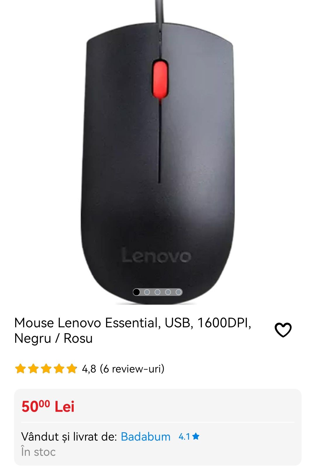 Mouse optic LENOVO