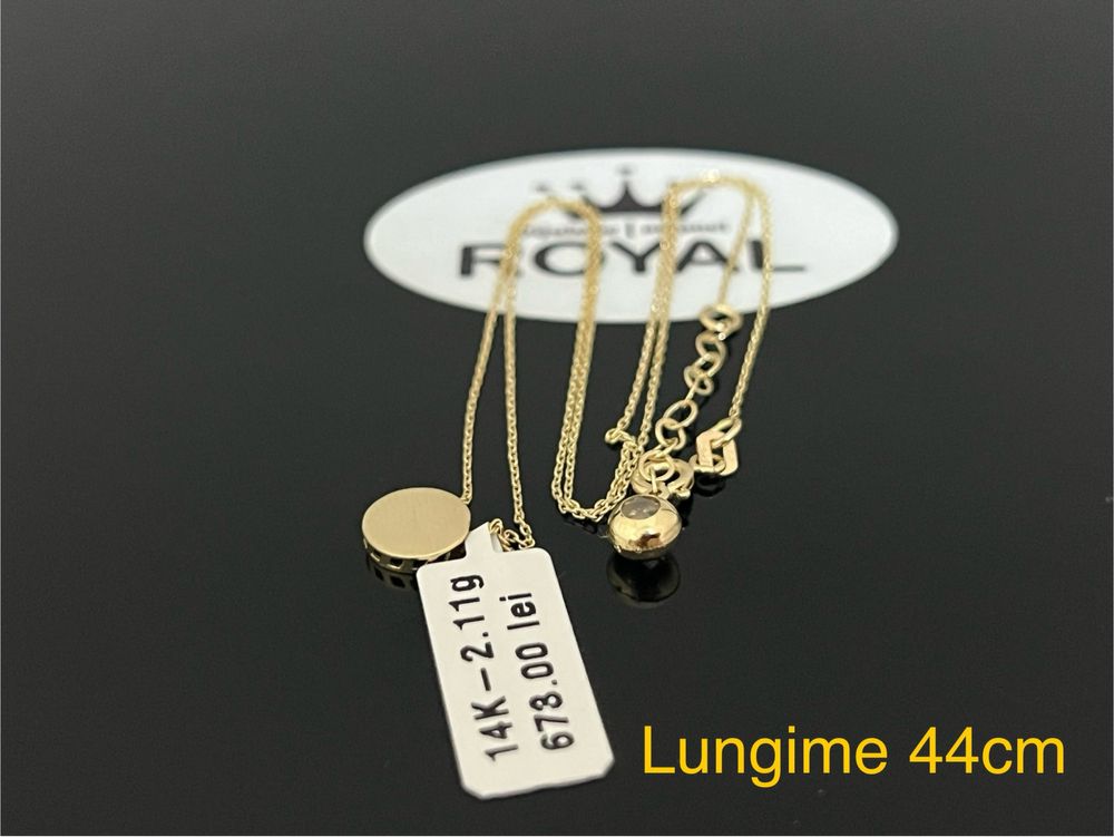 Bijuteria Royal CB : Lănțișor damă aur 14k 2,11gr lungime 44cm