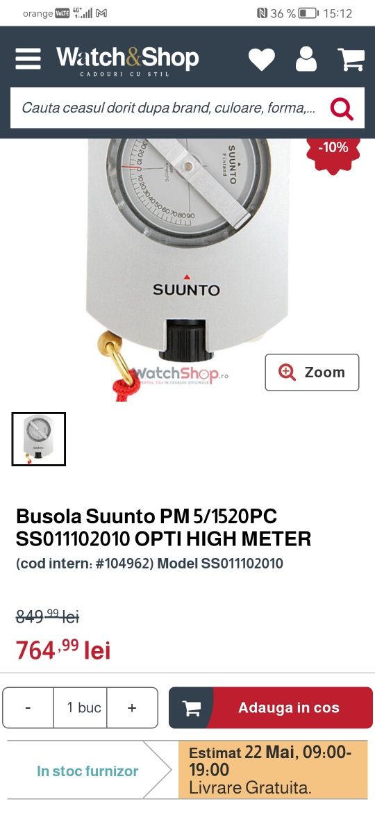 Inclinometru/Busola Suunto