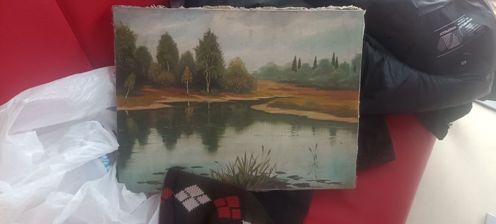 Картинка масло холст винтажный