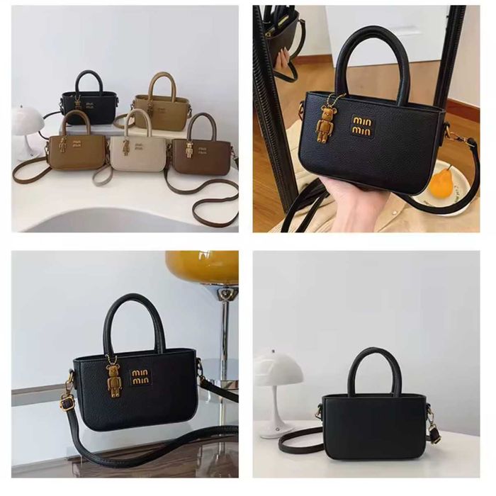 Дамска кожена чанта NL Miu Blk