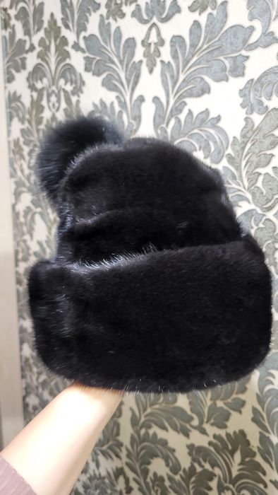 Шапка норка красивая