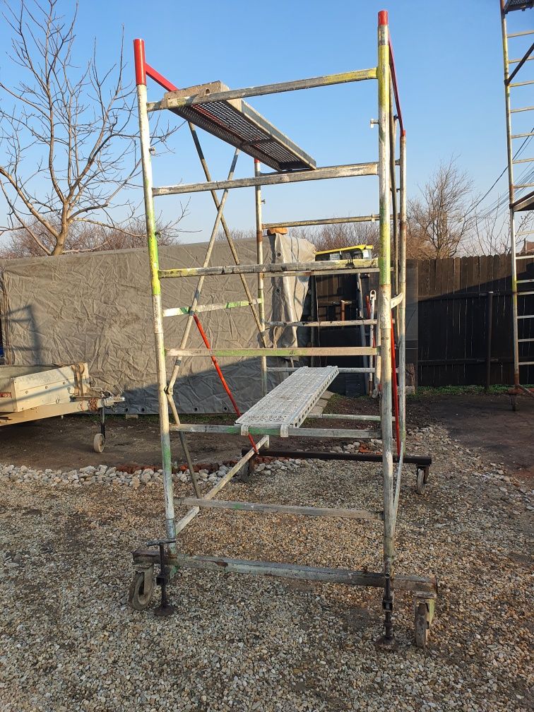 Schela metalica italiana 10lei/mp schela mobila cu roti scule construc