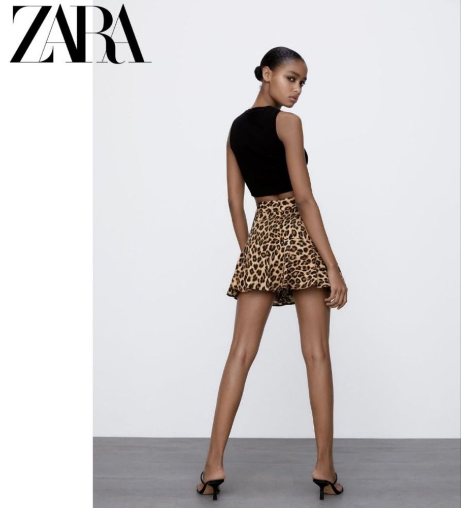 Леопардова пола-панталон Zara