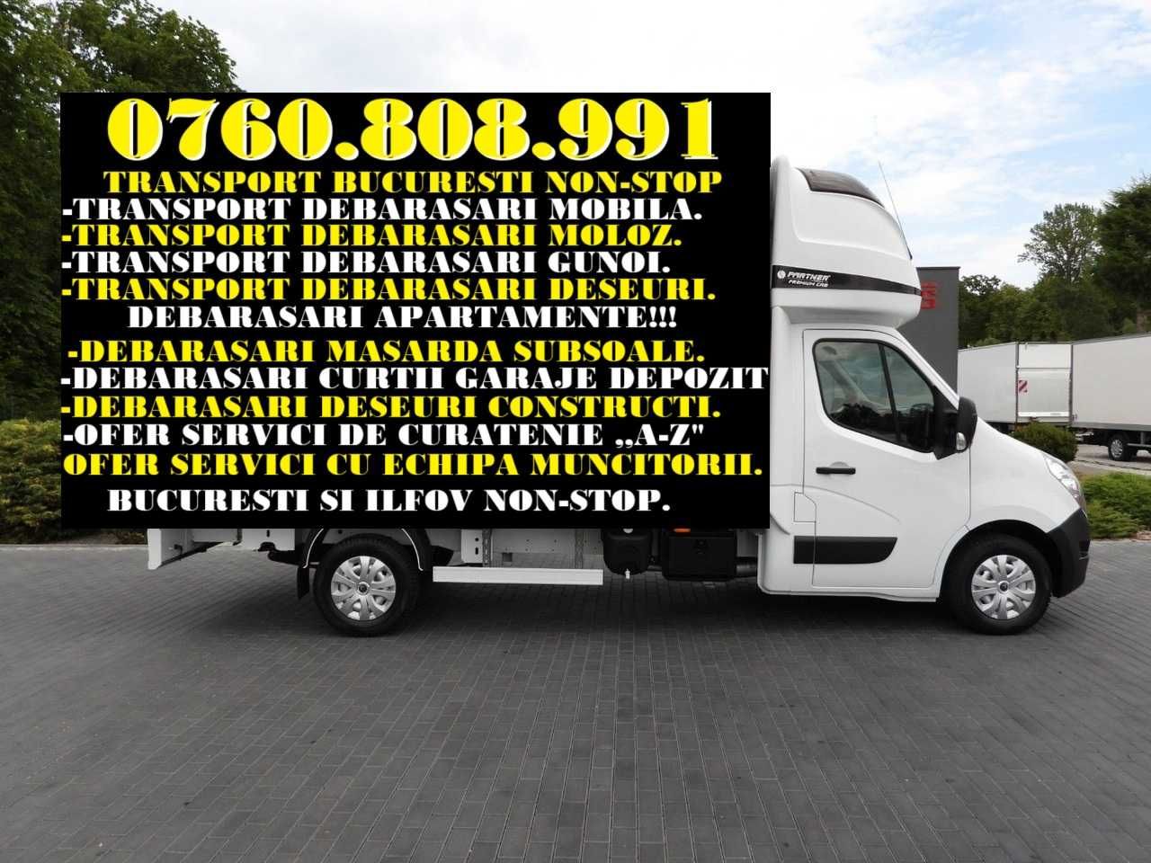 Transport debarasarii mobila moloz lemne cartoane plastice si altele.