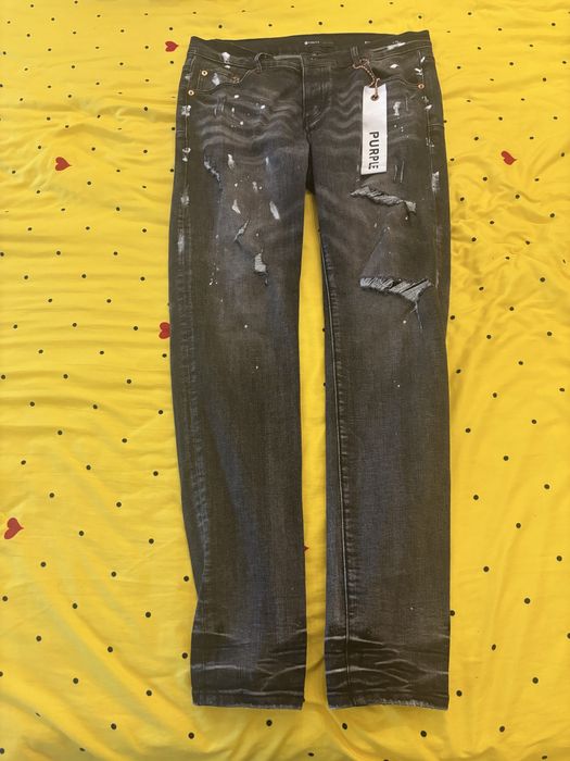 Blugi Purple Brand cu taguri