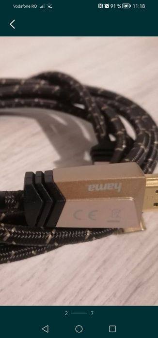 Cablu HDMI 4k, aurit, 2m, nou
Cablu scart - scart a