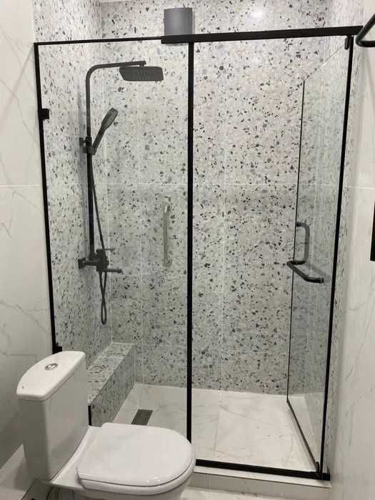 Душевая кабина, стеклянные перегородки, душевая шторка, лофт стекло