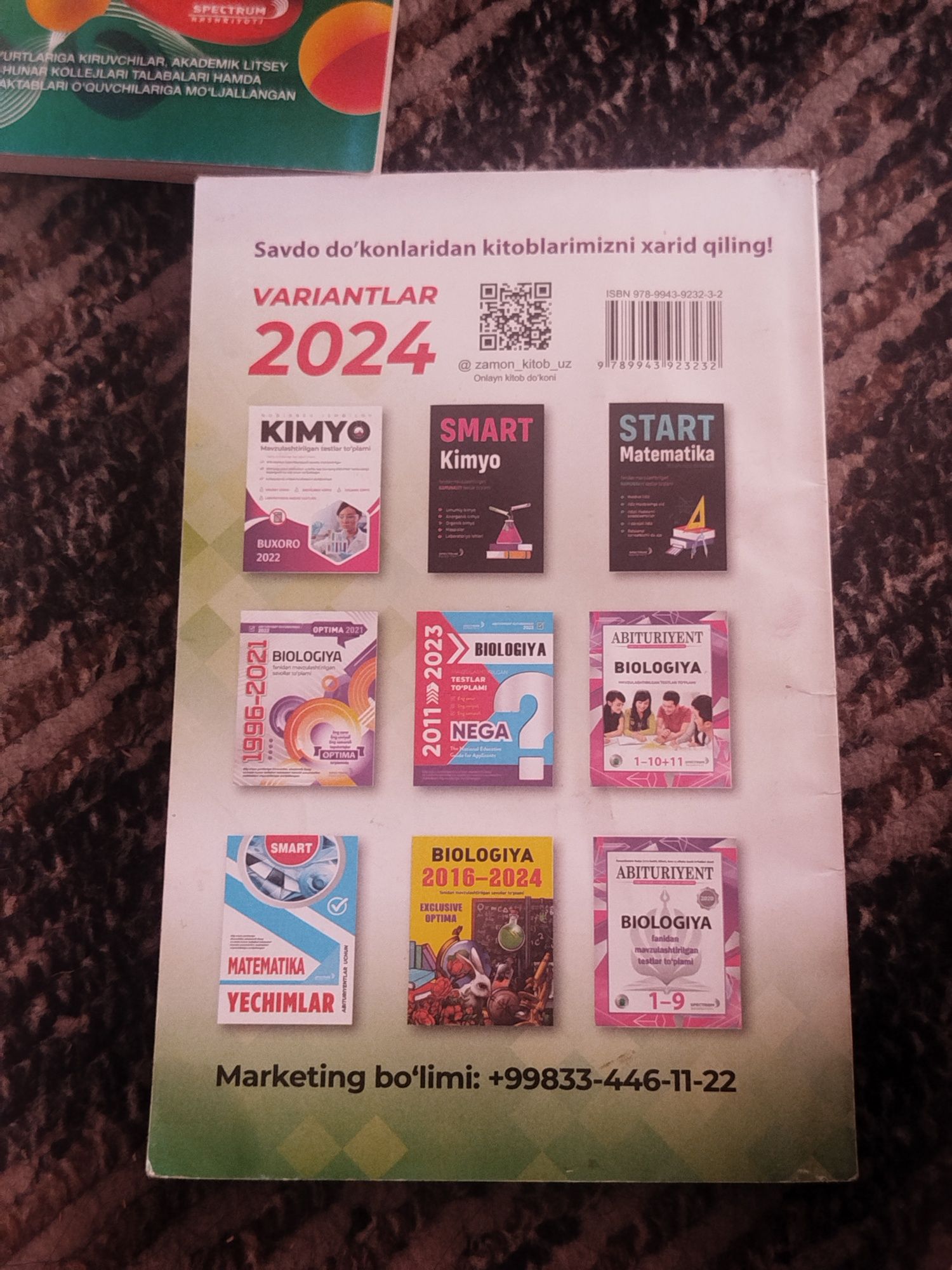 2024  biologiya, kimyo,ona tili va adabiyot kitobchasi