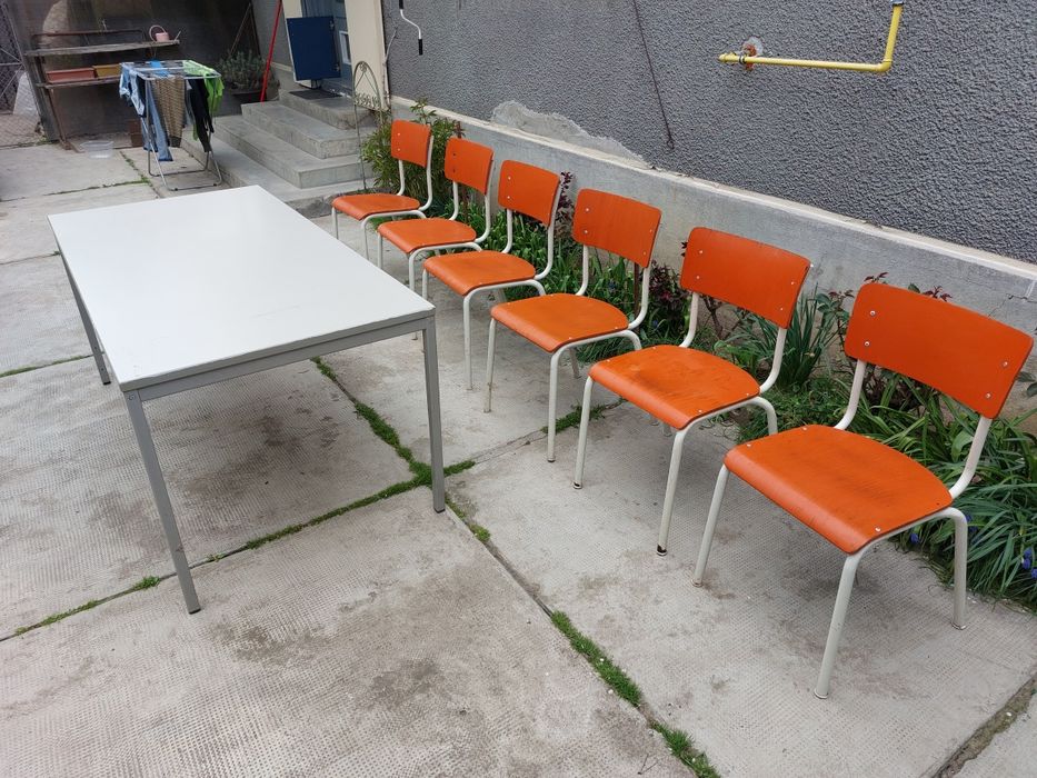 Masa 80 x 160 cm si 6 scaune
