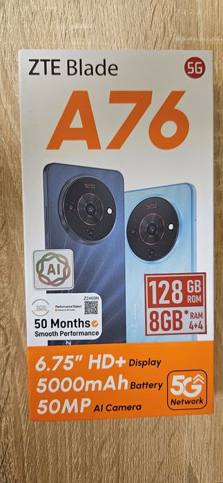 Нов! ZTE A76 5G 24 м. гаранция А1