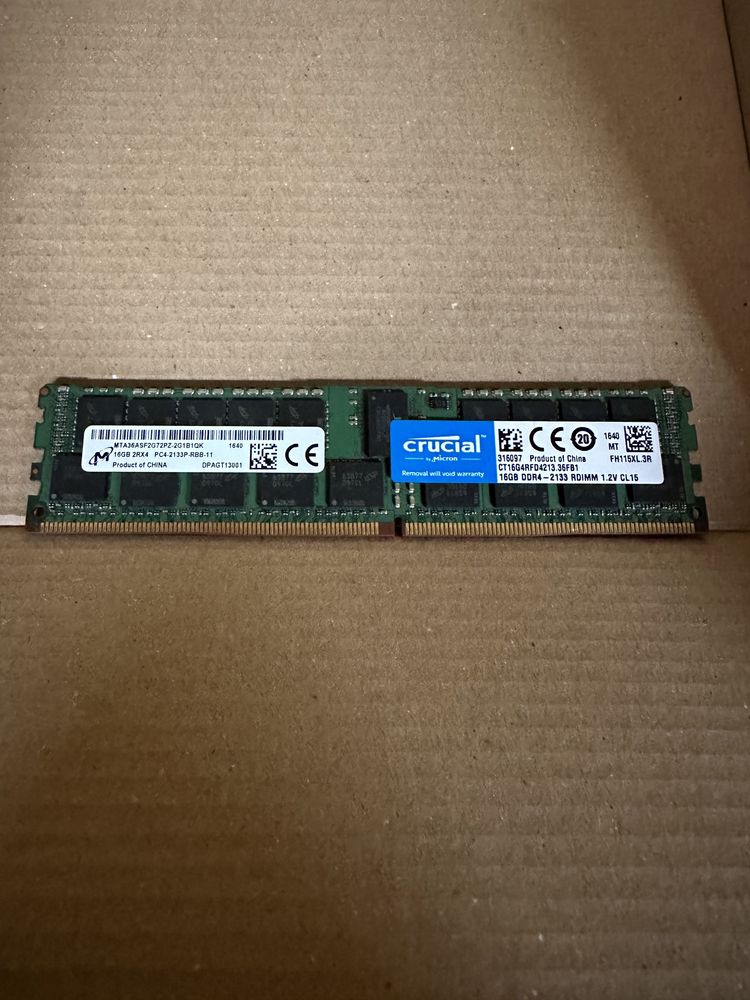 Memorii Crucial (Micron) RDIMM 16GB DDR4 2133 CL15