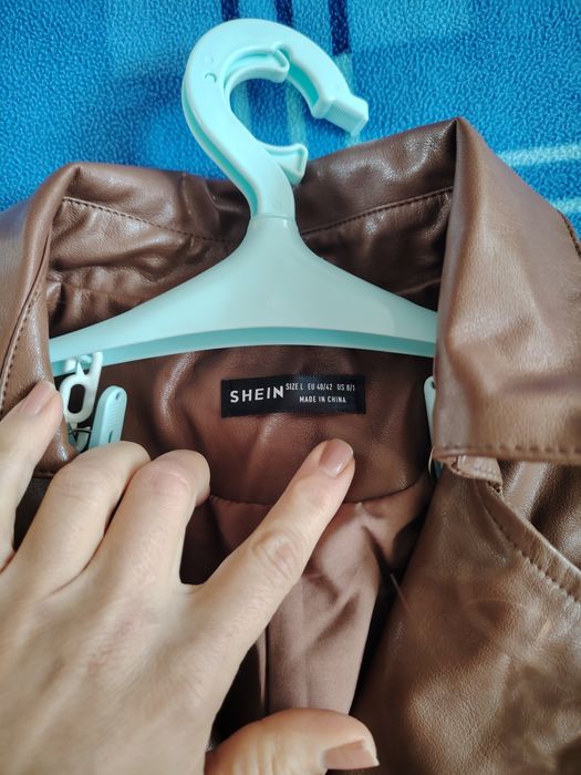 Кожен елек кафяв