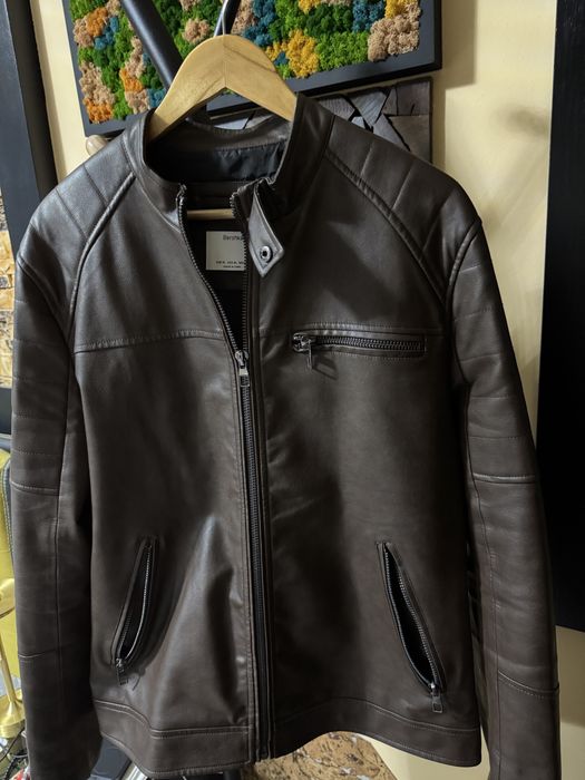 Geacă Biker Bershka Brown