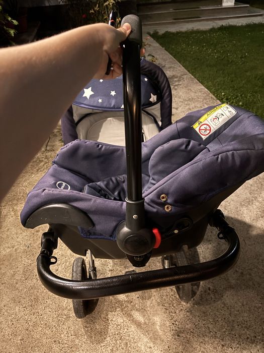 Carut bebelusi cu landou si scoica