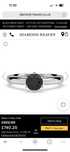 Inel cu diamant negru din platina