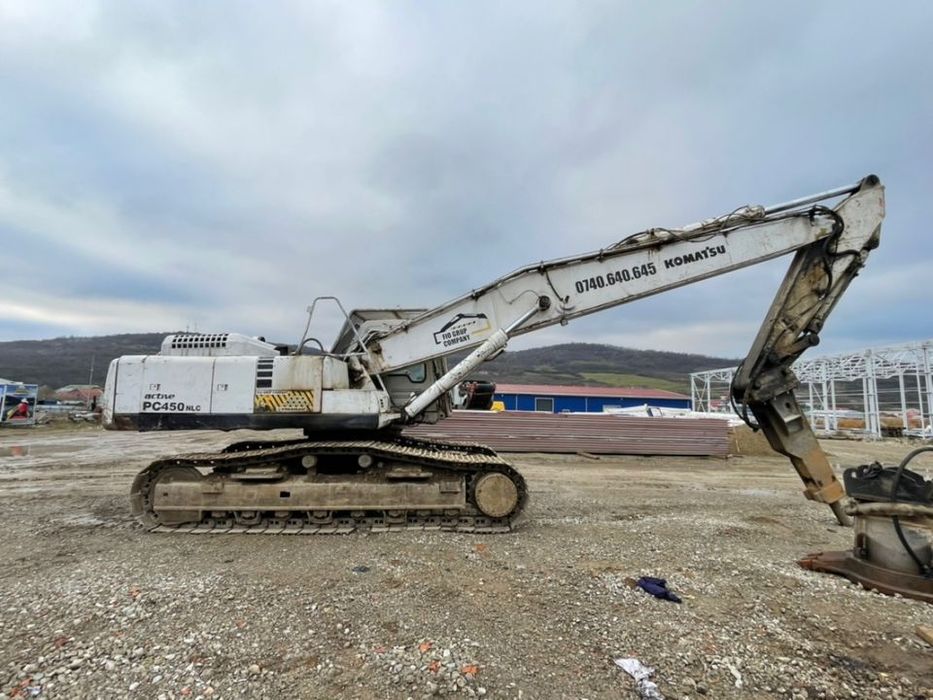 Komatsu PC450 Excavator KOMATSU PC450,45t,an 1998, cu braț de demolare 17 m
