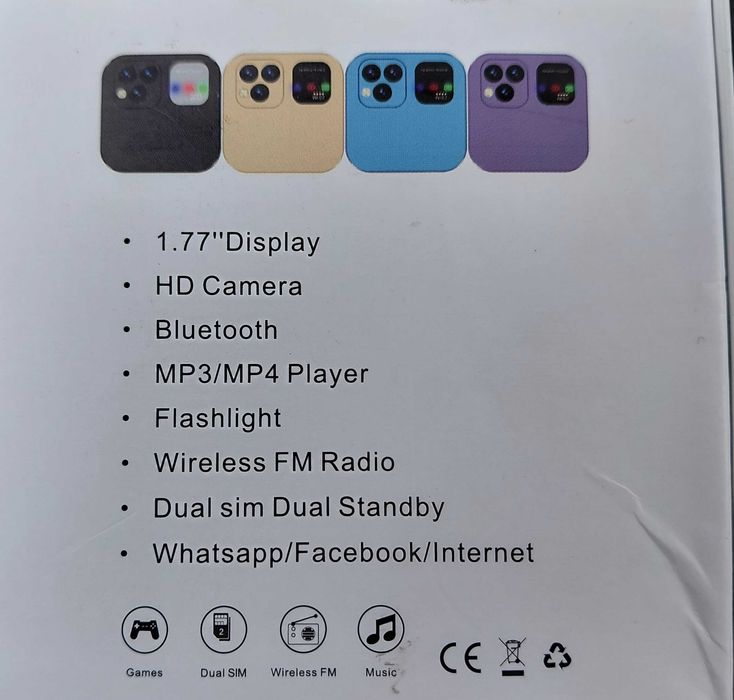 i16 Pro Mini Flip. Черен на цвят.